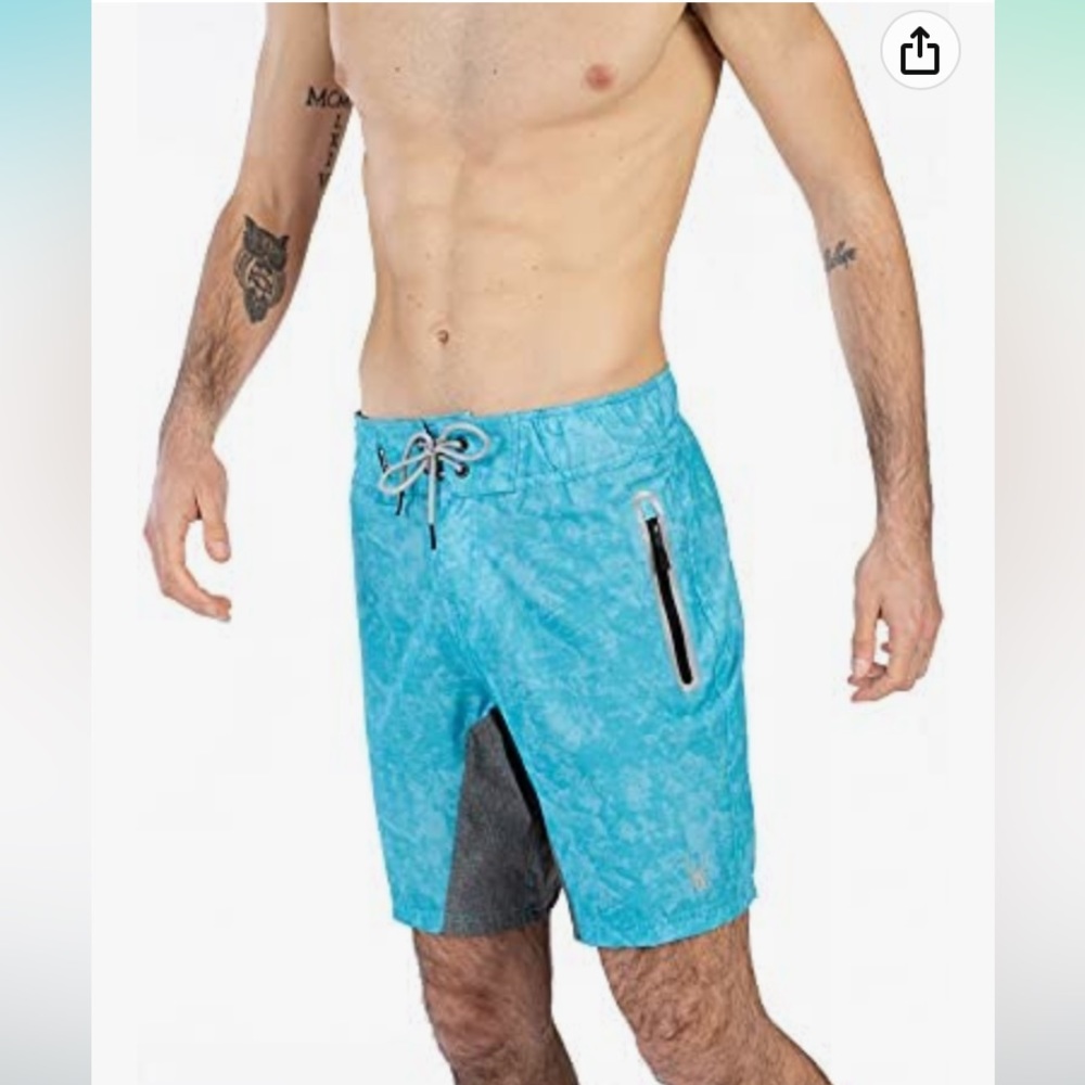 Spyder Textured Digital Hybrid Swim Shorts